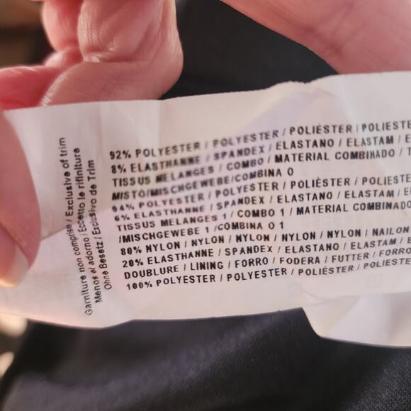 Joseph Ribkoff Black Gold Stretch Body-Con Sleeveless Knee Length Dress Size 8 - Picture 8 of 8